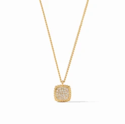 Julie Vos Solitaire Pave Noel Necklace