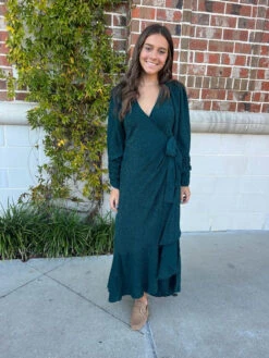 Zenaida Midi Green Dress