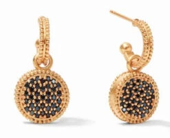 Julie Vos Fleur-de-Lis Hoop & Charm Earring -Fashion Clothing Store 2305b291jv