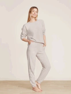 Barefoot Dreams Reverse Seam Stone Pullover