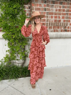 Anora Rust Floral Dress -Fashion Clothing Store 3786ecf4Screenshot 202023 09 15 20114429