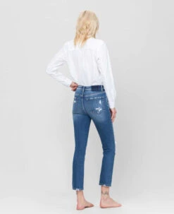 Vervet Distressed Hi Rise Slim Jeans -Fashion Clothing Store 412e26d8Vervet 20Cropped 20Jean