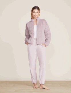 Barefoot Dreams Luxe Chic Taupe Quilted Jacket