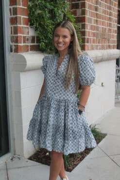 English Factory Drop Waist Mini Dress