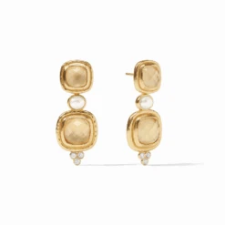 Julie Vos Tudor Statement Earring In Champagne
