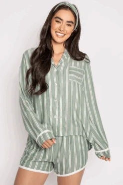 PJ Salvage Forest Stripe Pajama Set