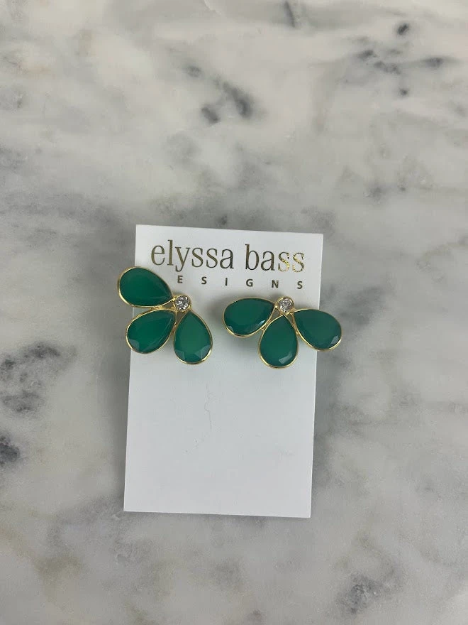 Three Petal Stud Earring 2 Three Petal Stud Earring - Image 2