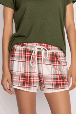 PJ Salvage Joy Spirits Shorts Plaid