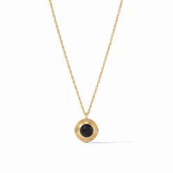 Julie Vos Astor Black Solitaire Necklace