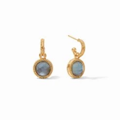 Julie Vos Fleur-de-Lis Hoop & Charm Earring -Fashion Clothing Store 9e887a0dFleurDeLisHoop CharmEarring IridescentSlateBlue Centered 900x900 crop center bd5d2b85 fc38 4af7 975e ade3dd819abb