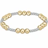Enewton Classic Joy Pattern 6mm Bead Bracelet-Mixed Metal