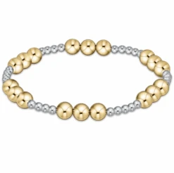 Enewton Classic Joy Pattern 6mm Bead Bracelet-Mixed Metal