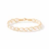 Ronaldo Natural Charm Bracelet Gold W/ White Pearls