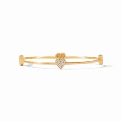 Julie Vos Heart Pave Bangle