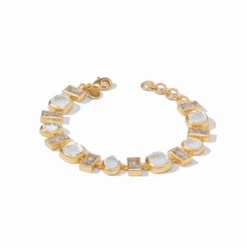 Julie Vos Antonia Clear Crystal Tennis Bracelet