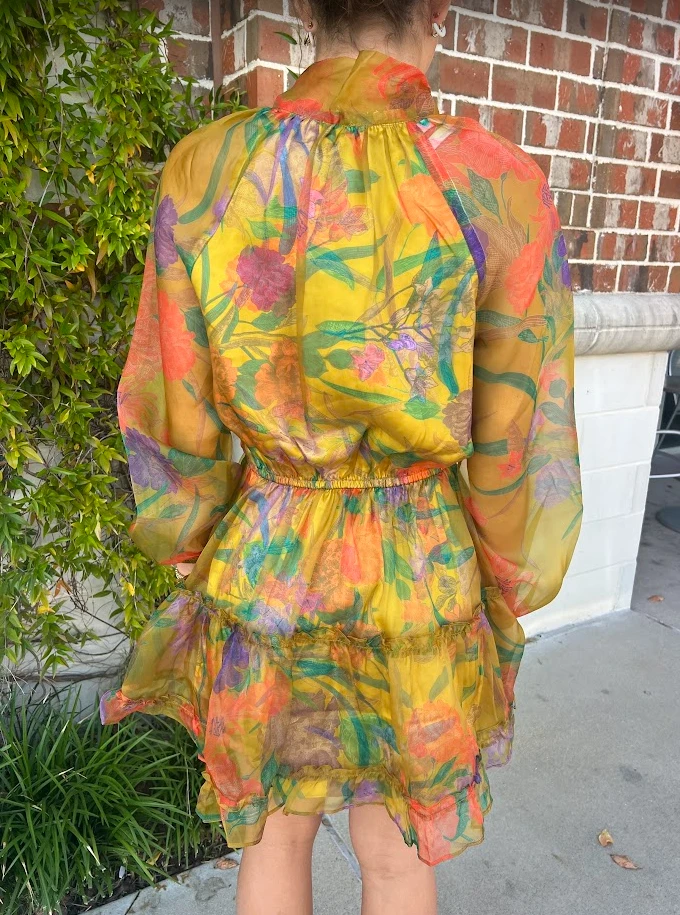 Yellow Bow Mini Dress 3 Yellow Bow Mini Dress - Image 3