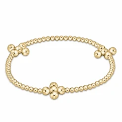 Enewton 2.5mm Bracelet With 4mm Beaded Cross