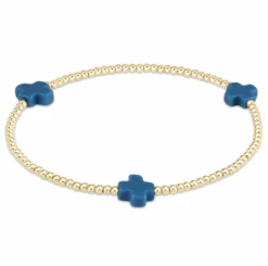 Enewton Signature Cross 2mm Bracelet - Cobalt
