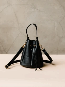 Blaire Crossbody Bucket Bag In Black