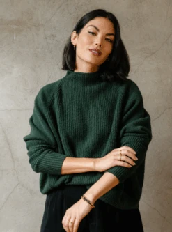 Able Harriet Slouchy Sweater In Green