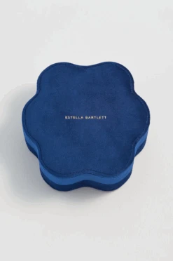 Wavy Navy Velvet Box