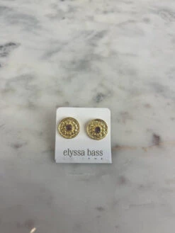 Dots Gold Stud Earring 7 Dots Gold Stud Earring -Fashion Clothing Store bf343e87stone 20earring 20rose 20quartz