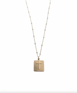 In Awe Cross Gold Necklace