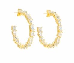 Elyssa Bass Crystal Quartz Hoop