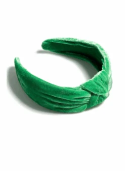 Headband Knotted Velvet Green