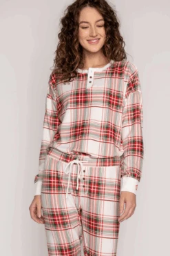 PJ Salvage Joy Spirits Top Plaid