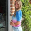 Blue/Pink Ombre Sweater Top