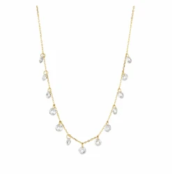 Elyssa Bass Crystal Droplet Necklace