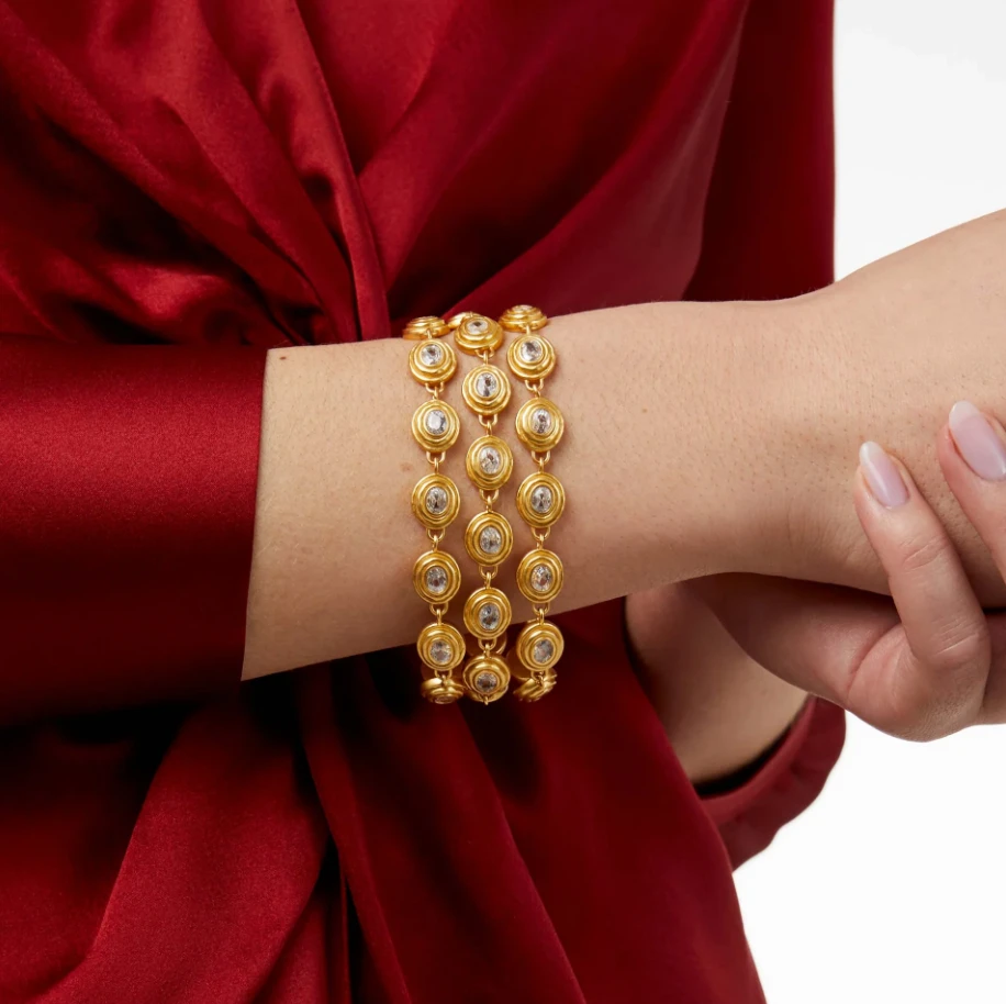 Julie Vos Tudor Triple Tennis Bracelet Black CZ 2 Julie Vos Tudor Triple Tennis Bracelet Black CZ - Image 2