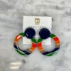 Sunshine Tienda Double Circle Texas Striped Earring